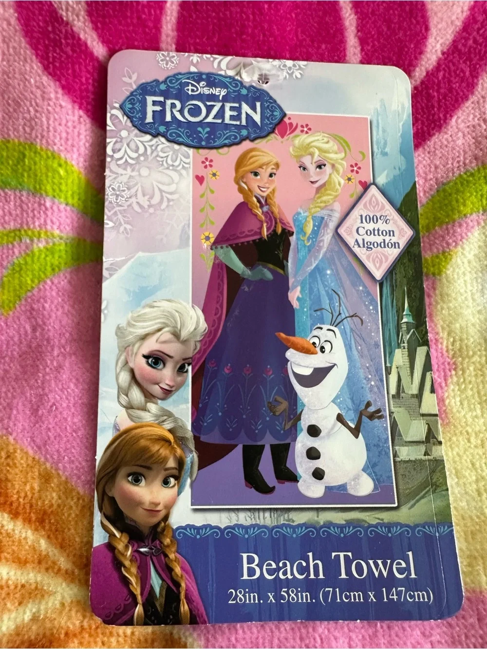 Disney Frozen Olaf Anna & Elsa Cotton Beach/Bath Towel - 28